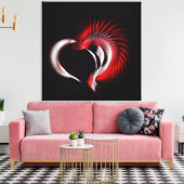 金属ハート キャンバスプリント (インサイチュ (リビング))