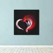 金属ハート キャンバスプリント (インサイチュ (ウッドフロア))