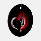 金属ハート セラミックオーナメント (右)