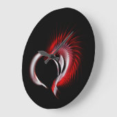 金属ハート ラージ壁時計 (傾斜)