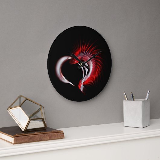 金属ハート ラージ壁時計 (オフィス)