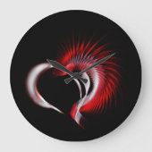 金属ハート ラージ壁時計 (正面)