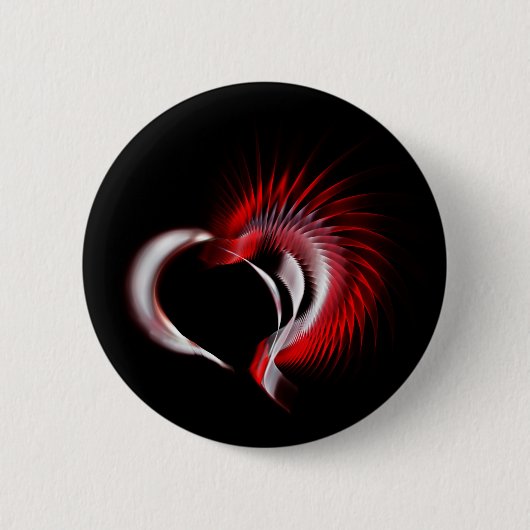 金属ハート 缶バッジ (正面)