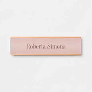 金属バラつるの壁面銘板 サインプレート