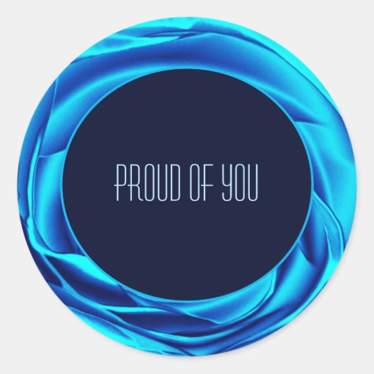 金属バラブルーラウンドステッカー ラウンドシール (正面)