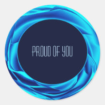 金属バラブルーラウンドステッカー