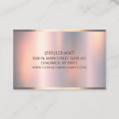 金属バラ金ゴールドきらめくミニマリストモダン 名刺 (裏面)