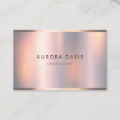 金属バラ金ゴールドきらめくミニマリストモダン 名刺 (正面)