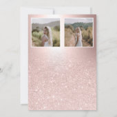 金属バラ金ゴールドグラデーショングリッター3枚Sweet 16 招待状 (裏面)