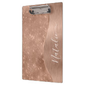 金属バラ金ゴールドグリッター パーソナライズされた クリップボード (左)