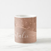 金属バラ金ゴールドグリッター パーソナライズされた コーヒーマグカップ (中央)