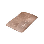 金属バラ金ゴールドグリッター パーソナライズされた バスマット (アングル)