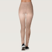 金属バラ金ゴールドグリッター パーソナライズされた レギンス (裏面)