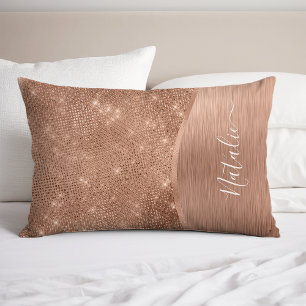 金属バラ金ゴールドグリッター パーソナライズされた 枕カバー