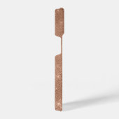 金属バラ金ゴールドグリッター パーソナライズされた iPhoneケース (右側面)