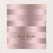 金属バラ金ゴールドストライプパターン 名刺 (外部フラット)