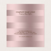 金属バラ金ゴールドストライプパターン 名刺 (内部フラット)