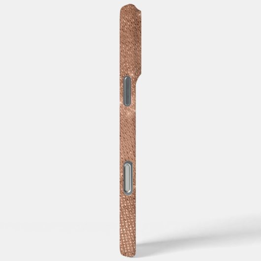 金属バラ金ゴールドパーソナライズされたグリッター Case-Mate iPhoneケース (裏面 / 右)