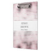 金属バラ金ゴールドホイルストライプモノグラム クリップボード (左)