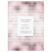 金属バラ金ゴールドホイルストライプモノグラム クリップボード (裏面)