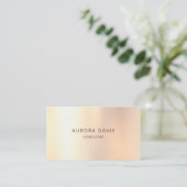 金属バラ金ゴールドミニマリストモダン 名刺 (スタンド正面)