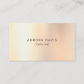 金属バラ金ゴールドミニマリストモダン 名刺 (正面)