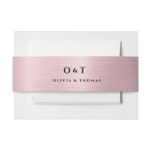 金属バラ金ゴールドモノグラ結婚ムの 招待状ベリーバンド (正面例)