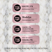 金属バラ金ゴールド会社ロゴ従業員磁気 名札