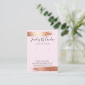 金属バラ金ゴールド手作りジュエリー表示カード 名刺 (スタンド正面)