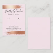 金属バラ金ゴールド手作りジュエリー表示カード 名刺 (正面/裏面)