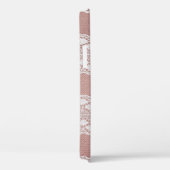 金属バラ金ゴールド、オフホワイトレーステクスチャ。 Case-Mate iPhoneケース (裏面 / 右)