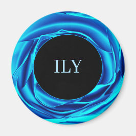 金属バラ青色磁石 マグネット