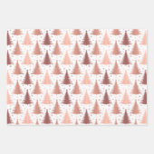 金属バラ黄色金ゴールドクリスマスツリーパターン ラッピングペーパーシート (正面3)