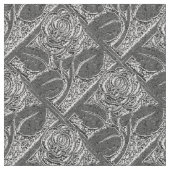 金属バラ05、銀織物 ファブリック (クローズアップ)