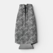 金属バラ-05 – 銀 – ボトル ボトルクーラー (裏面)