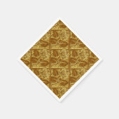 金属バラ-17-金ゴールド-紙カクテルナプキンス スタンダードカクテルナプキン (角)