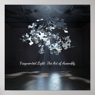 金属パズルカオス：浮動抽象芸術アート ポスター