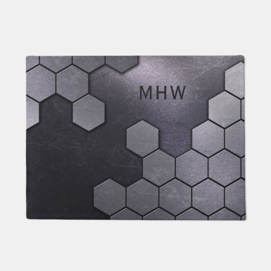 金属パターフェイクンカスタムモノグラムドアマット ドアマット (正面)