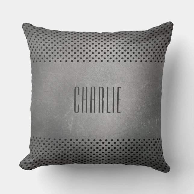 金属パターフェイクンカスタムモノグラム装飾用クッション クッション (正面)