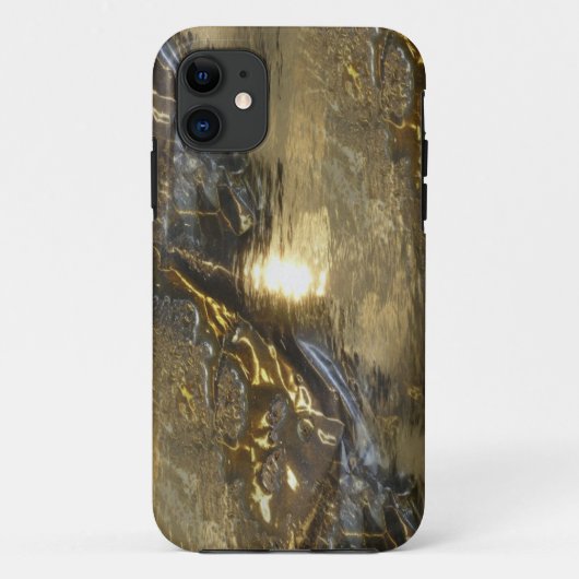 金属パターンデザイン-金ゴールド銀 Case-Mate iPhoneケース (裏面)
