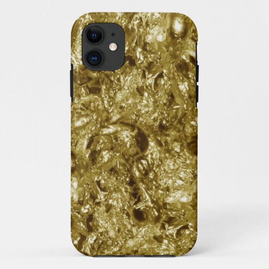 金属パターンデザイン-金ゴールド Case-Mate iPhoneケース (裏面)