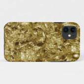 金属パターンデザイン-金ゴールド Case-Mate iPhoneケース (裏面(横))