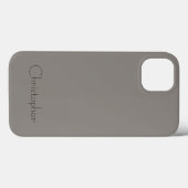 金属パーソナライズされた天然チタン径 Case-Mate iPhoneケース (裏面 (横))