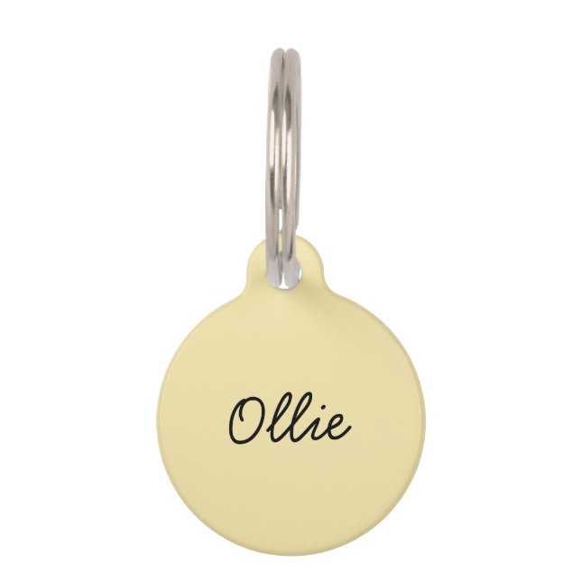 金属パーソナライズされた製ミニマルペット犬又は猫ラベル ペット　ネームタグ (正面)