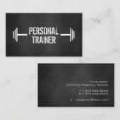 金属パーソナルトレーナーの名刺 名刺 (正面/裏面)