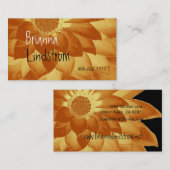 金属ファンタジーの花の金ゴールド 名刺 (正面/裏面)