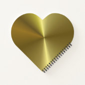 金属フェイクモダンモノグラムのテンプレート ノートブック (裏面)