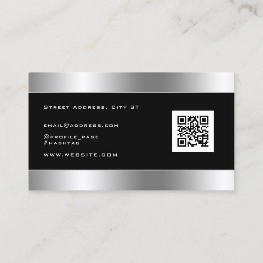 金属フェイク枠  名刺 (裏面)