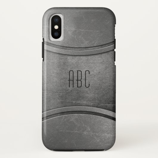 金属フェイク製カスタムモノグラムの電話ケース Case-Mate iPhoneケース (裏面)