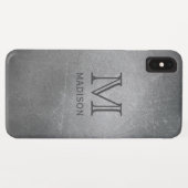 金属フェイク製カスタムモノグラムの電話ケース Case-Mate iPhoneケース (裏面(横))